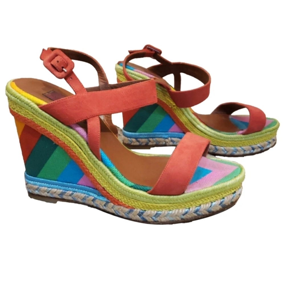 Valentino Colorful Wedge Sandals